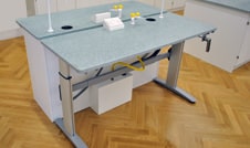 height adjustable tables with services