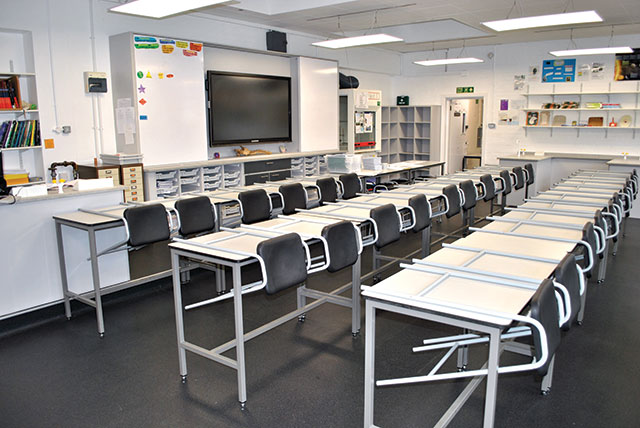 general school tables classroom