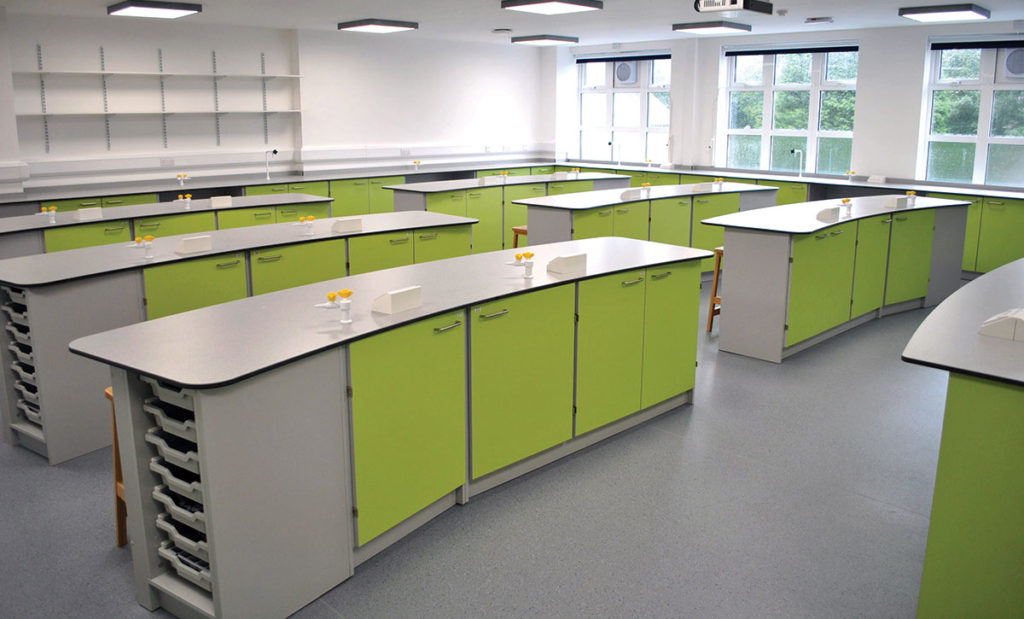 wing style lime green classroom for schools and colleges